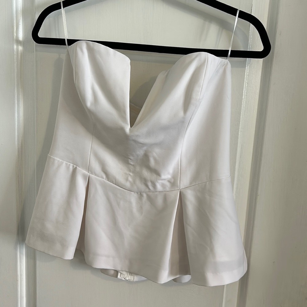 White deep v top